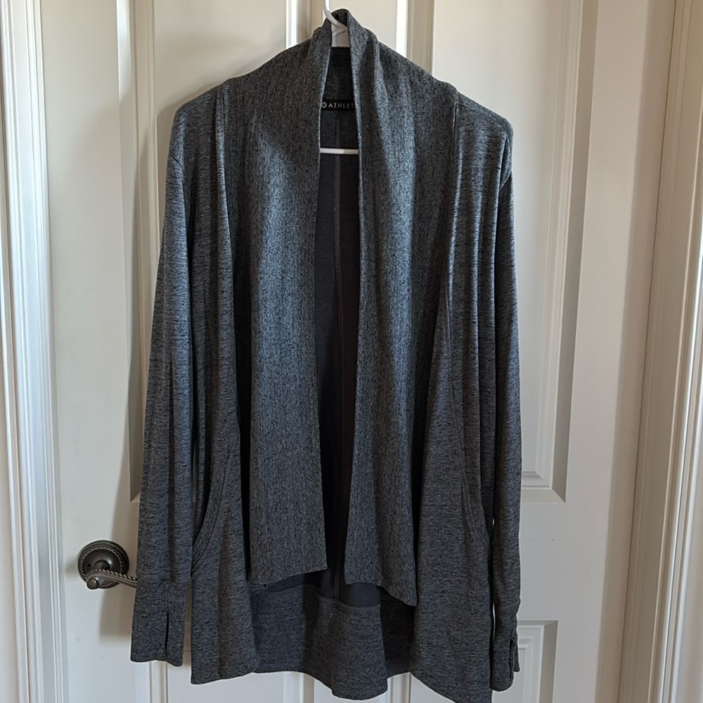 ATHLETA Women’s Cozy Wrap Grey Heather Cardigan